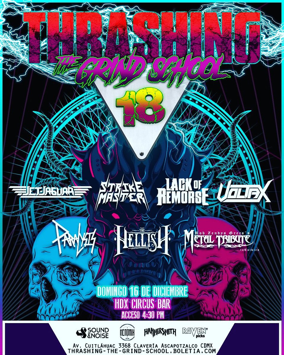 metaltribute's tweet photo. No se pierdan el #ThrashingtheGrindSchool en @hdxcircusbar  boletos en: https://t.co/5tKMf9I3hn https://t.co/M5r6ZNwRKi