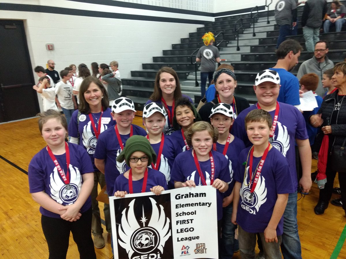 lynnetteroeth's tweet photo. Congratulations to the GES Gedi's...on their advancement to the First Lego League District Competition! #GESTEAM #GESPride #WEAREGRAHAM https://t.co/g3lUWX64j7