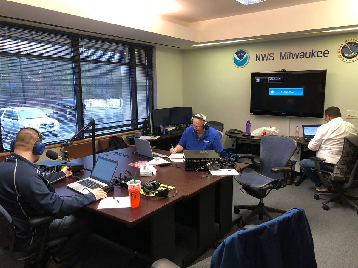 NWSMilwaukee's tweet photo. @NWSPueblo We have THE Tom Kucharski and @SWVST_MKX band with MORE CONTACTS! #SKYWARN18 #dontfeartheweather https://t.co/yWTFz8Q4PO
