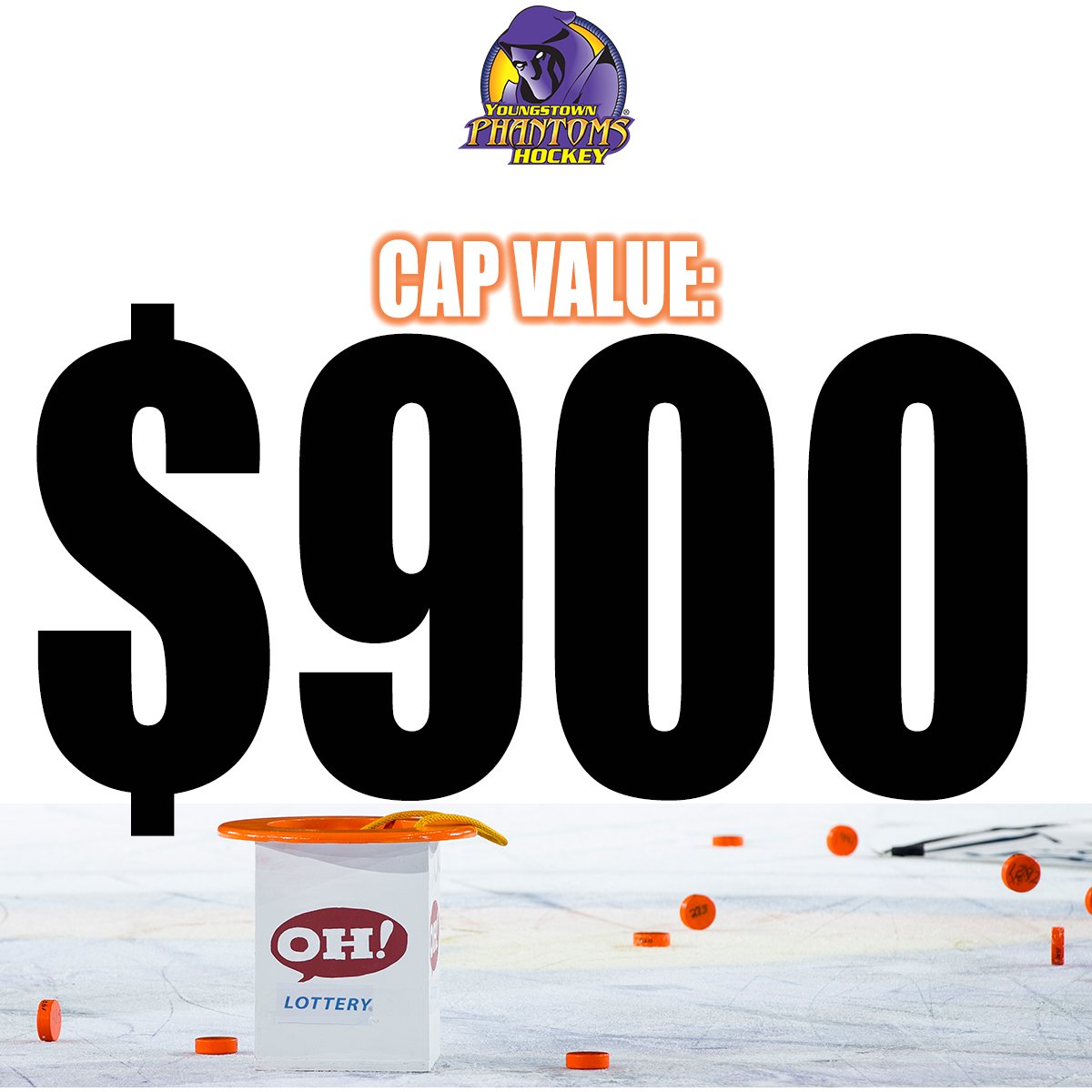 YtownPhantoms's tweet photo. Phans, make sure you come out to tonight's game and purchase your post-game Ohio Lottery Chuck a Pucks!
Our CAP value is up to $900!
#YAndProud #Youngstown #Ohio #Money #OhioLottery #FreeStuff #Win #YoungstownOH #YtownProud #BoardmanOH #Boardman https://t.co/LNfAElOILX