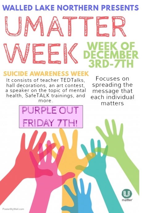 UMatter week is next week!! There is a purple out on the 7th!!