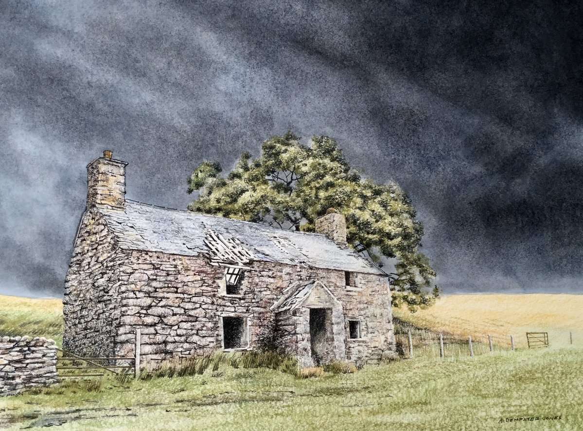 ItsYourWales's tweet image. Alwyn with a lovely pastel/watercolour of 'Ty'n Llyn' (Llyn Alwen) - courtesy
@alwyndempster