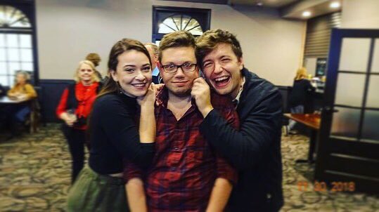 RyanOliveti's tweet photo. Thank God for The Stiefel’s or I’d have no Opening Night photos EVER. And, thank God for this insanely awesome A NICE FAMILY CHRISTMAS team. HAVE AN AMAZING RUN! #sdpFamilyXmas #sdp45 #OpeningNight #Director https://t.co/l9IZ1X73Vh