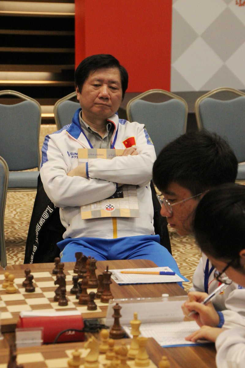 wyco2018's tweet photo. #wyco2018

#Uzbekistan 🇺🇿won against #Iran 🇮🇷 by 2.5-1.5 with the fantastic game of IM Yakuboev against Pour Agha Bala in a sharp Sicilian Najdorf as black. Uzbeks are now sole leaders by 7/8 ahead of China 🇨🇳 who has 6.5/8. https://t.co/uVP4iTyGSu