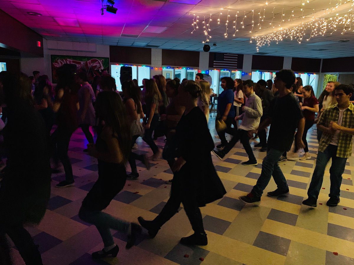 ⁦<a href="/BrownsRiverMS/">Browns River MS</a>⁩ 7th and 8th graders showing off their dance moves at the first school dance of the year!