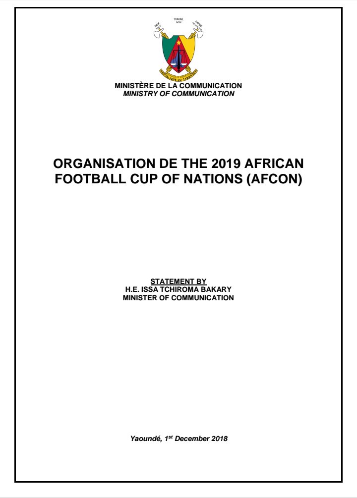 MimiMefoInfo's tweet photo. The Government of Cameroon "shocked" over CAF's "unfair" decision👇👇 https://t.co/EGLlkYoFpy