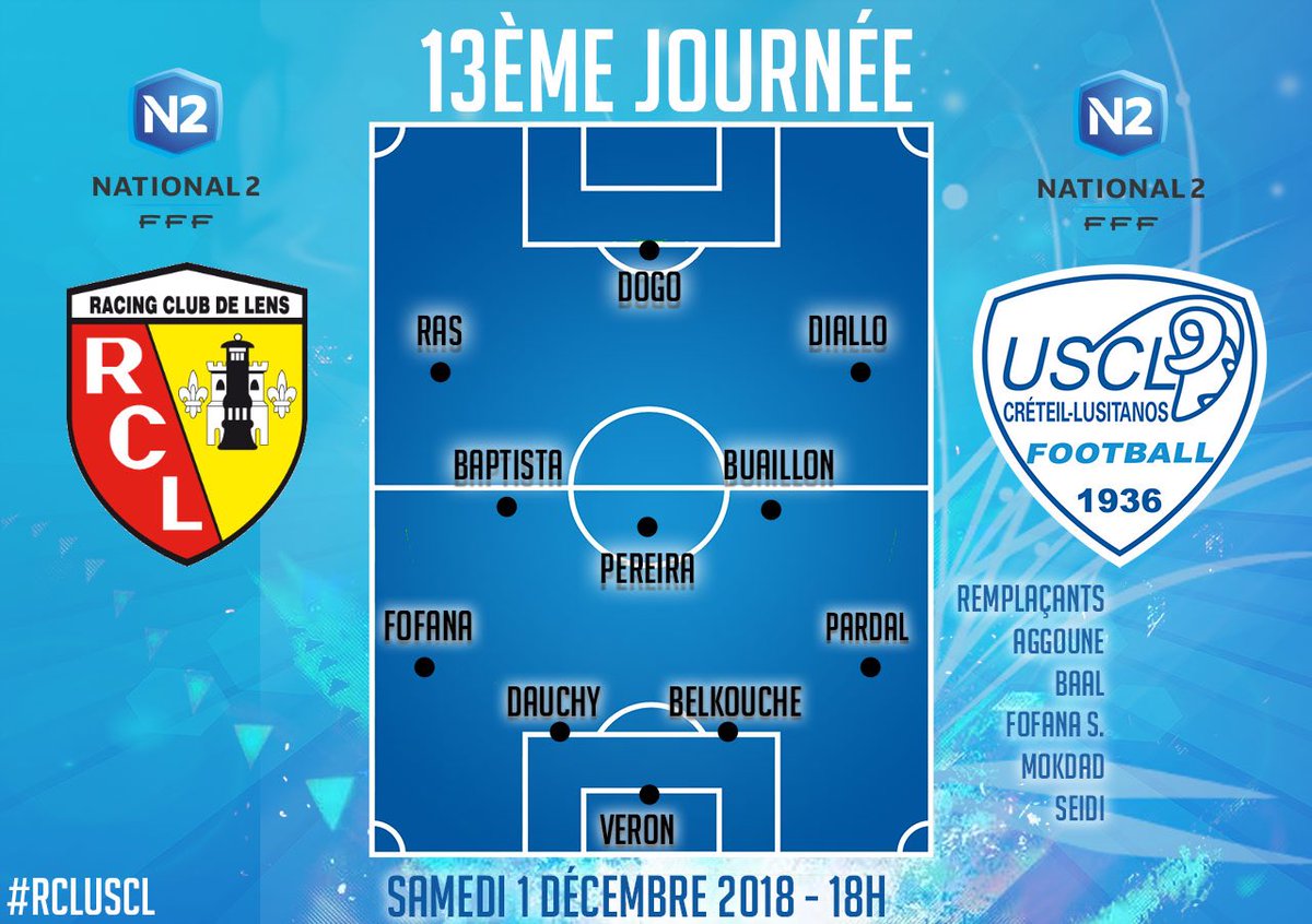 uscreteil's tweet photo. 15 minutes avant le coup d’envoi de ce #RCLUSCL. Voici la composition cristolienne face à la réserve du @RCLens ! #AllezCréteil https://t.co/7KbA5MsTBd