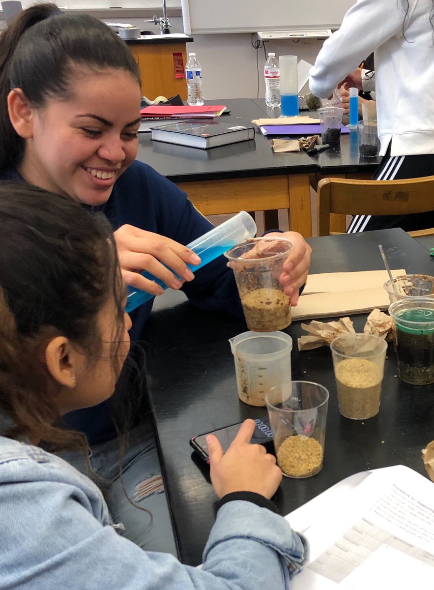 Using colored water to measure porosity and permeability. @APSscience <a href="/LangstonHS_APS/">Langston High School</a>