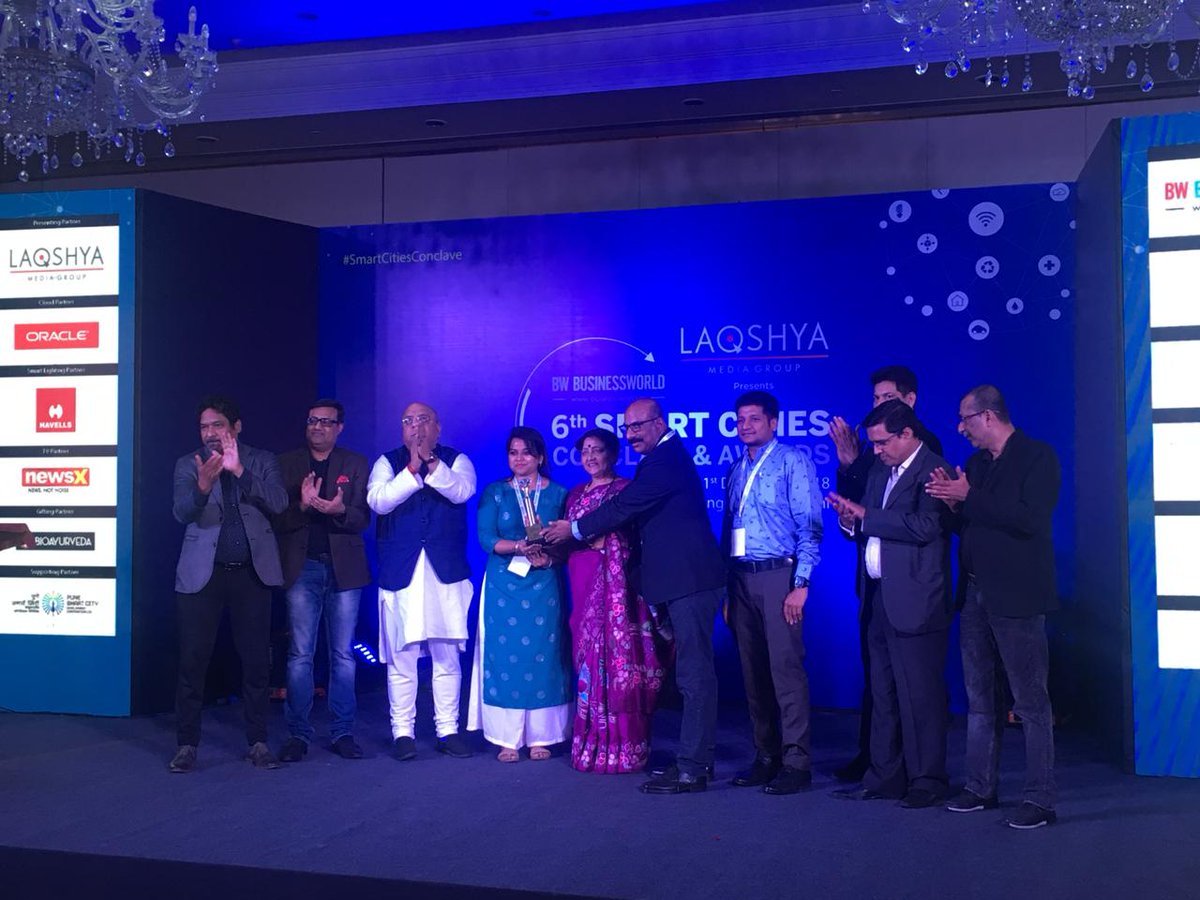 Rajasthan recieves award for 'Best Smart Infrastructure Development' at <a href="/BWBusinessworld/">BW Businessworld</a> #SmartCitiesConclave 2018.