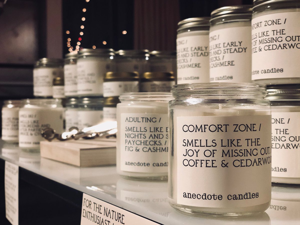 #ShoppeObject at <a href="/IndustryCity/">Industry City</a> in Brooklyn has a beautiful holiday line up through Sunday, including this display of scents by #AnecdoteCandles (2nd floor,
right next to the bar 😉). Check them out if you get a chance: 274 36th St., two blocks from the N. They have good food too!