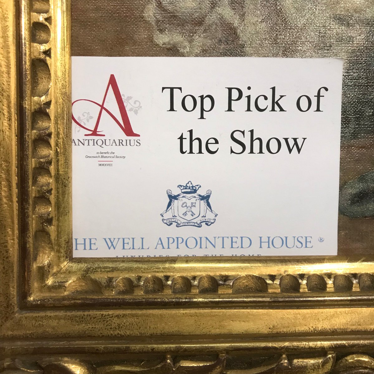 hawthfineart's tweet photo. It has been a great morning at this year's #GreenwichWinterAntiquesShow. We are so honored that local designer #TheWellAppointedHouse chose our #WalterCox, Portrait of a Girl, as their top pick of the show! #19thCenturyAmericanArt #HawthorneFineArt #AmericanArt https://t.co/Dnqt38pL5A