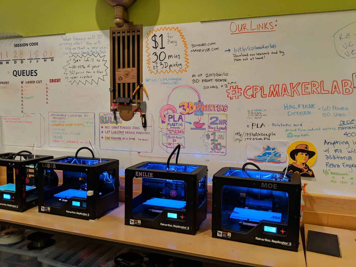 dgstone's tweet image. Just checked out the #cplmakerlab at Harold Washington @chipublib. Lots of introductory, low-cost opportunities for students to practice making and build on what they learn in @cs4allcps ECS courses! bit.ly/cplmakerschedu…