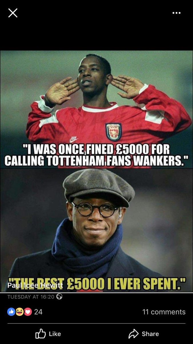 1kevincampbell's tweet photo. ⁦@IanWright0⁩ I applaud you bro 😉👏🏿👏🏿👏🏿🔴⚪️🌟 https://t.co/1O92wDqu9B