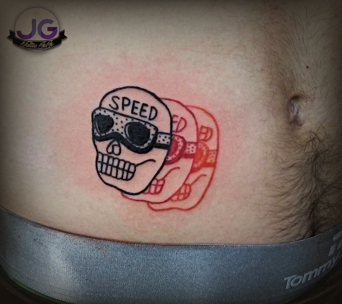 Speed Skull by Sean Drennen at Gold Club Electric in Nashville TN   rtraditionaltattoos