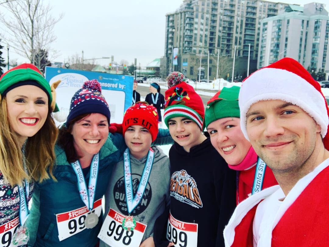 MsSarahCameron's tweet photo. Great way to begin December!! With some of my fav peeps and Marty!!!from @SCDSB_Schools #santashuffle #salvationarmy #holidayspirit @LisaBoate @jacableSCDSB @kaililynn https://t.co/WvWoe42aZw
