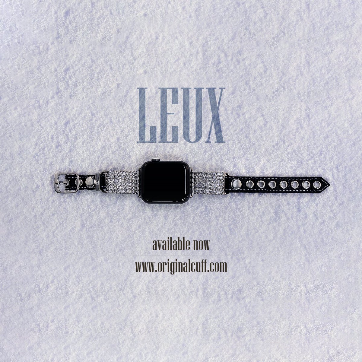 OriginalCuff's tweet photo. Intoducing the #Leux.
#Luxury and #elegance displayed on your wrist with this #premium #AppleWatch Cuff...#Letitsnow...

#originalcuff 
#applewatchband 
#appleaccessories https://t.co/dOPRt3aup9