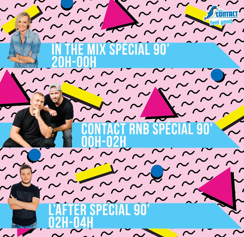 RadioContact's tweet photo. Soirée spéciale années 90’ 📼💿 sur #RadioContact jusqu’à 4h du matin avec @Mlleluna @DJDADDYK et @Kevberben ! 🎉 https://t.co/lyo9l93JGH
