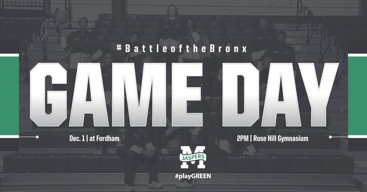 Manhattan_WBB's tweet image. #GAMEDAY! Head crosstown for this afternoon's #BattleoftheBronx!

🆚@FordhamWBB 
📍Rose Hill Gym - Bronx, NY
⌚️2PM
📺es.pn/2AKVkGy (ESPN+)
🎧bit.ly/2BtQLCP
📊bit.ly/2BKfkLt

#playGREEN