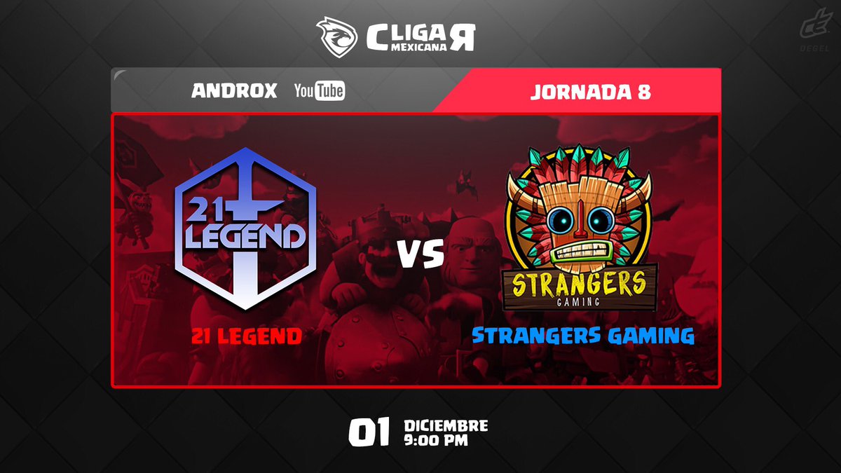 ⚜️ Partido 2/5 - Jornada 8 ⚜️

Las leyendas buscarán salir de la zona de descanso, pero se enfrentan a unos tikis que llegan más que motivados.

<a href="/21Legend_CR/">Antiguo @ Síguenos en @21Legend_GG</a> 🆚 <a href="/StrangersGG/">Strangers | 🇲🇽</a>.  

🎙 <a href="/AndroxAcosta/">Androx</a> 

#LigaMexicanaCR 🇲🇽 #Jornada8