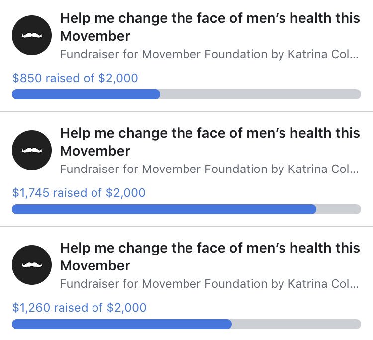 SueEPig's tweet photo. 10 years ago, #Movember launched in the US with one goal: to change the face of men's health. 

3 years ago, we set out to raise a little money and I am proud to be able to report that @HHPathology has raised a staggering $3,855!!  #hhpath #wearepathologists https://t.co/w3afyhZzKC