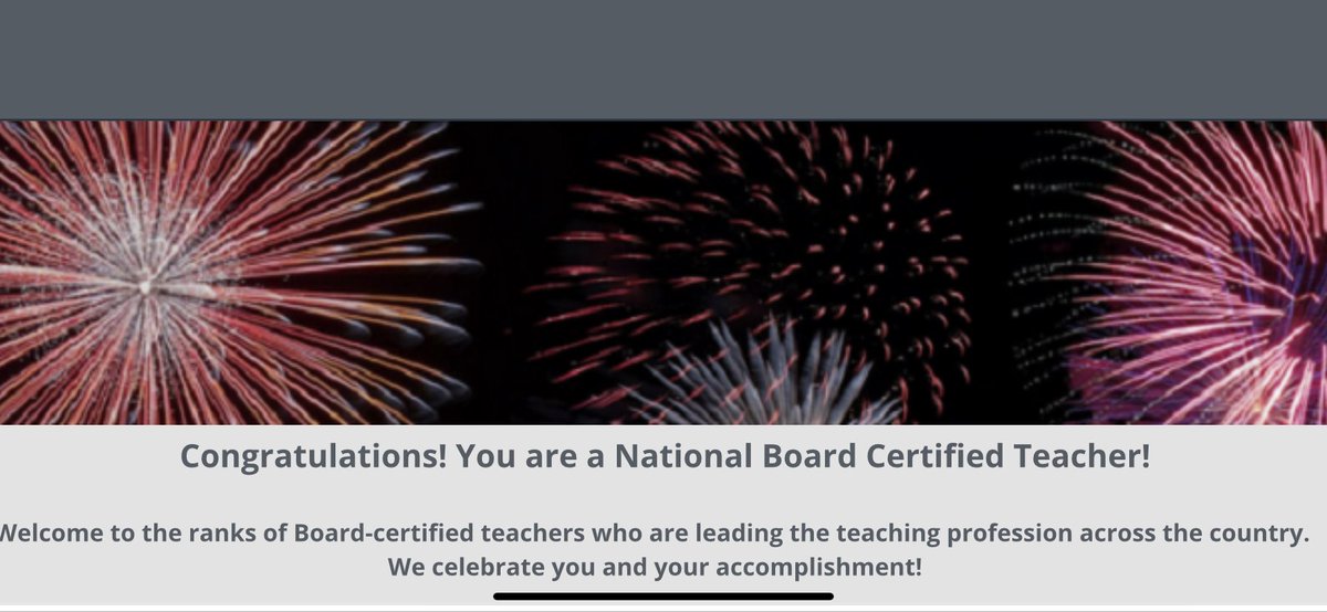MrWiedrick's tweet image. It’s official! I am a National Board Certified teacher! Can’t wait to explore new challenges and opportunities! #NBCTs #scorerelease