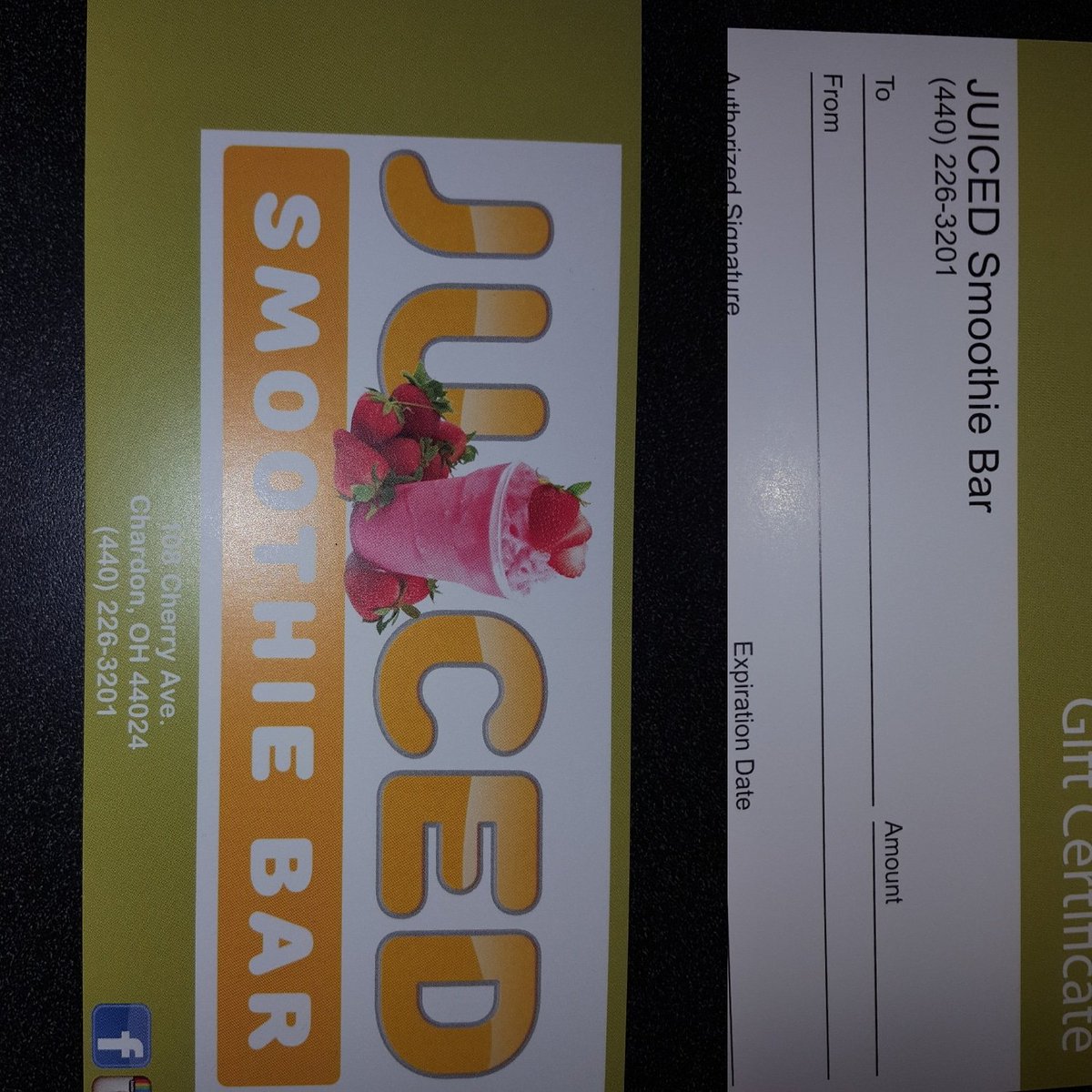 Don't forget we have gift certificates! What better way to show you care than to share the gift of healthy eating options?

#getjuiced #smoothie #healthy #soup #wraps #Realsmoothies #panini