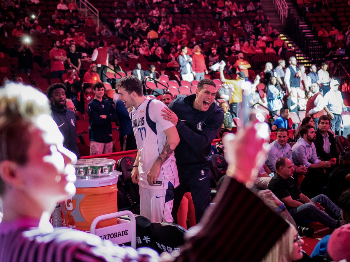 Just caught in the moment... @luka7doncic <a href="/DwightPowell33/">Dwight Powell</a>