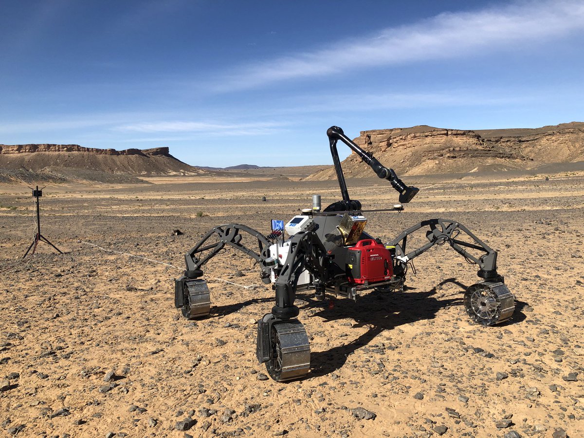 HPeraspera's tweet photo. Preparation for the opportunistic science test @HPeraspera @EU_H2020 #ERGO #ESROCOS #INFUSE #MARS @ft_morocco https://t.co/vKYiqmCvoB