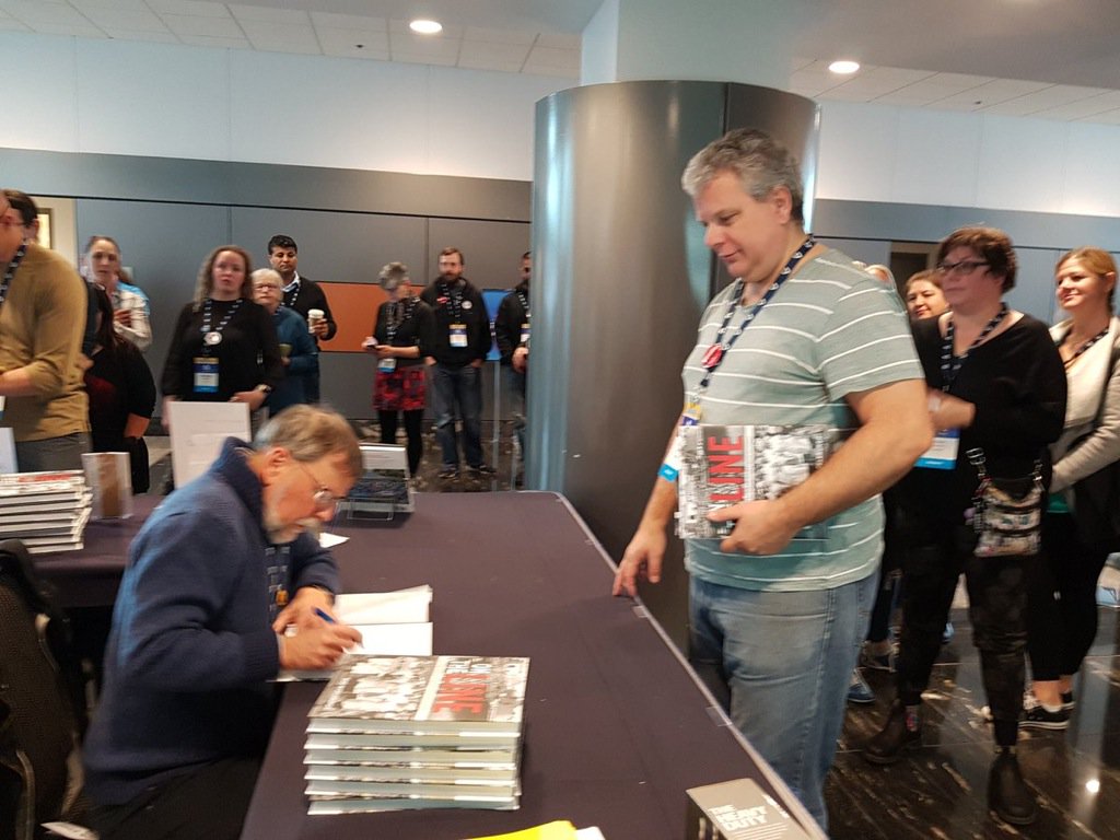 rodmickleburgh's tweet photo. We sold a lot of copies of On The Line at #bcfed18, but best part was talking to individual delegates from across BC https://t.co/qLztDCZ2Uj