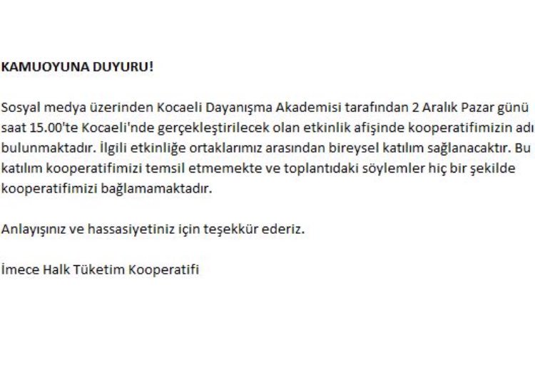 ImeceHalkKoop's tweet image. Duyurumuzdur;