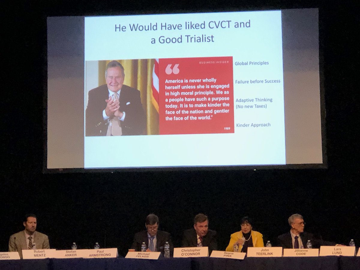 ShashankSinhaMD's tweet photo. @coconnormd begins #CVCT18 PM session on #HeartFailure #clinicaltrials paying homage to President @GeorgeHWBush @CVCTForum @DukeHFDoc @mpsotka @yaleHFdoc https://t.co/EzIOAU2khS