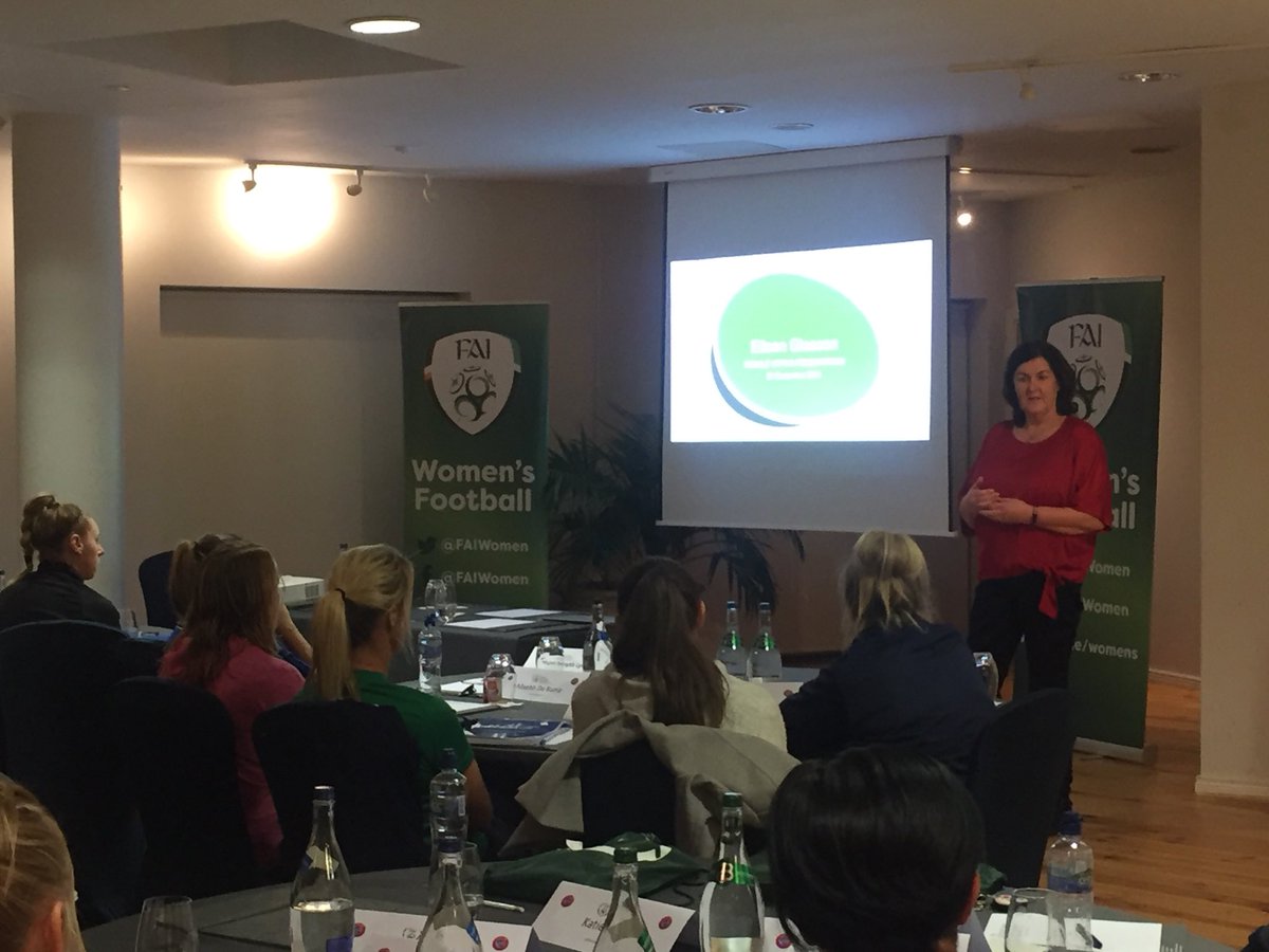 sueronan's tweet image. Another full day at the Female @uefa B Licence which finished with a very honest, inspiring &amp;amp; entertaining presentation from @GleesonEileen @FAICoachEd @NiallORegan29 @Francesjs99 @FAIWomen #realitybasedlearning