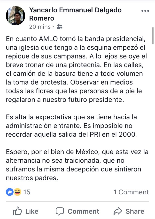 Cuando Twitter no te da los suficientes caracteres para expresar tu sentir. 

#TomadePosesion 
#mecansoganso 
#4aTransformacion 
#AMLO2018 
#AMLOPresidente #AMLOPresidente2018a2024