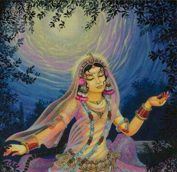 Image result for Radha feeling for the separation for her Krishna
