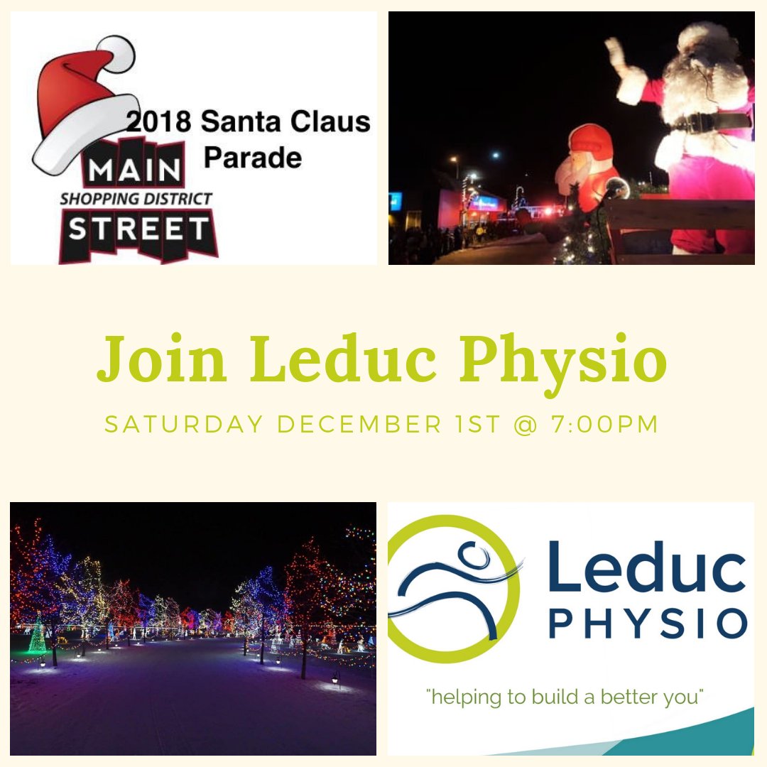 Watch for our float tonight at the Leduc 2018 Santa Claus Parade. Can't wait to see you all ! Bundle up and bring the kids... I bet Santa will make an appearance.
.
.
.
#leducphysio #santaclaus #parade #downtownleduc