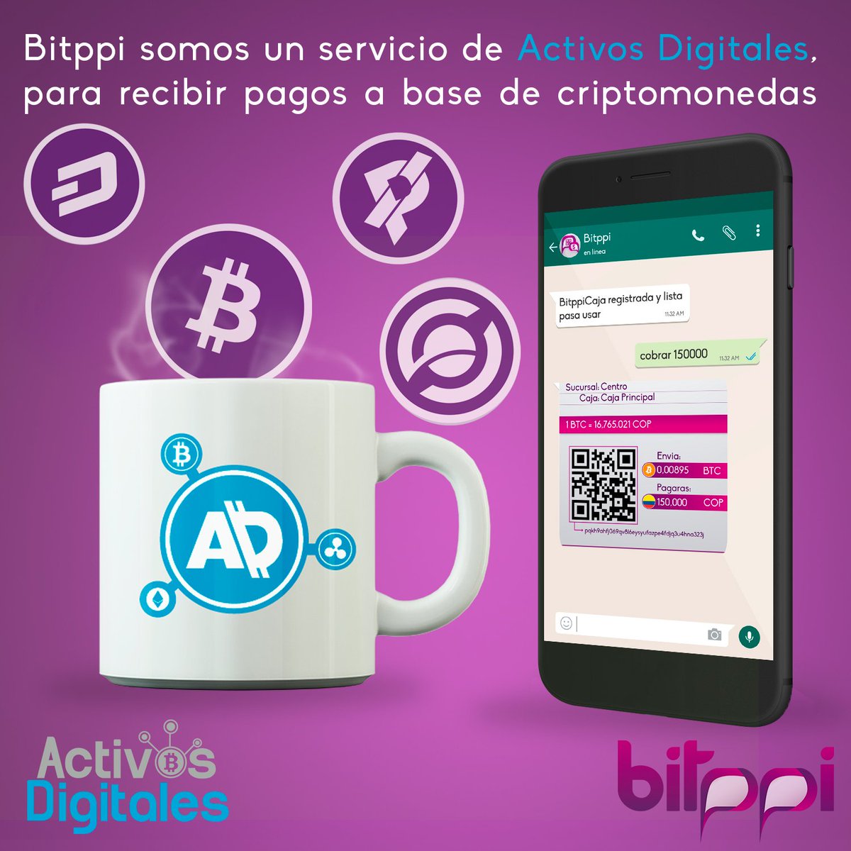 ActivosDig's tweet photo. 📱 @Bitppi un servicio de Activos Digitales en el que tú como comerciante podrás recibir los pagos de tus clientes con criptomonedas. 💰
#Bitppi #Cúcuta #NortedeSantander #criptomonedas #clientes #comercio #caja #saldo #cobrar #consultar #pagos #ver #inteligente #redessociales https://t.co/ijVUzqrEOl