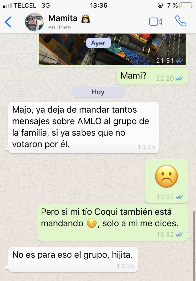 marijosanchez_r's tweet photo. Cuando tu mamá reprime tu libertad de expresión... 🙄 #meadoptaron https://t.co/K5QwPY7NGq