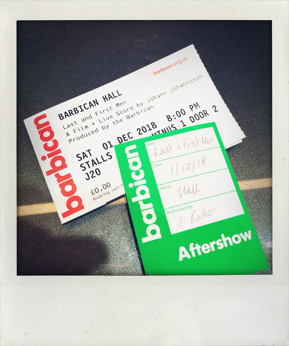 GeorgeVjestica's tweet photo. Can’t wait for this! @BarbicanCentre #johannJohannsson #elsetorp #lastamdfirstmen https://t.co/81cfpGakdq