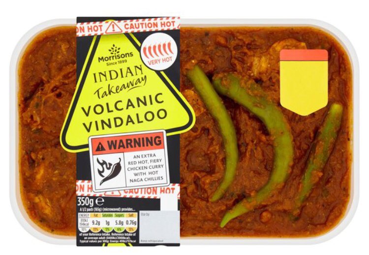 If you love a Hot Curry Ready Meal... you can’t go far wrong with this bad boy from Morrison’s!! 🔥🌶🌶👍🏽Trust!! Other meals are available 🤣
