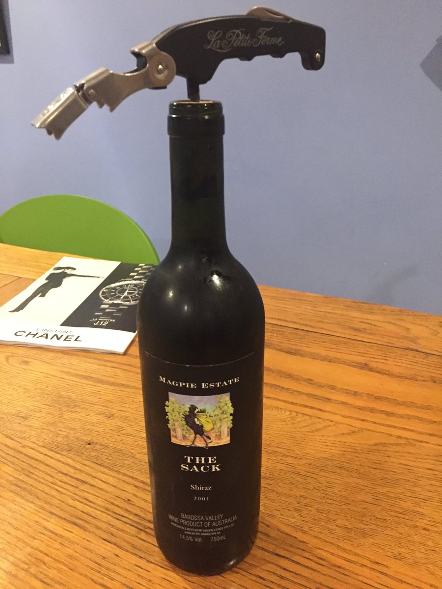 2001 The Sack Shiraz from ⁦<a href="/MagpieEstate/">Magpie Estate</a>⁩ via ⁦<a href="/nywines/">Noel Young</a>⁩ - 17 years old and still packed full of fruit and spice!