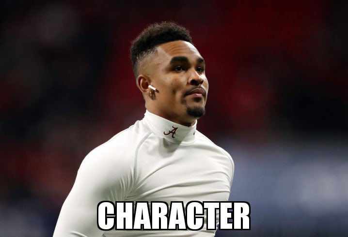 I am so emotional over this story. If someone wrote this movie script no one would believe it. So happy for Jalen!#rtr #Jalenhurts #alabamafootball #seccg #letGoddecide