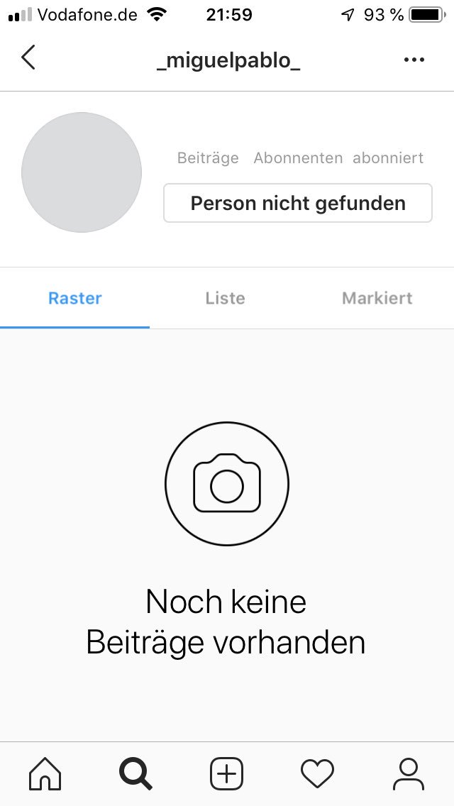Instagram blockieren person nicht gefunden