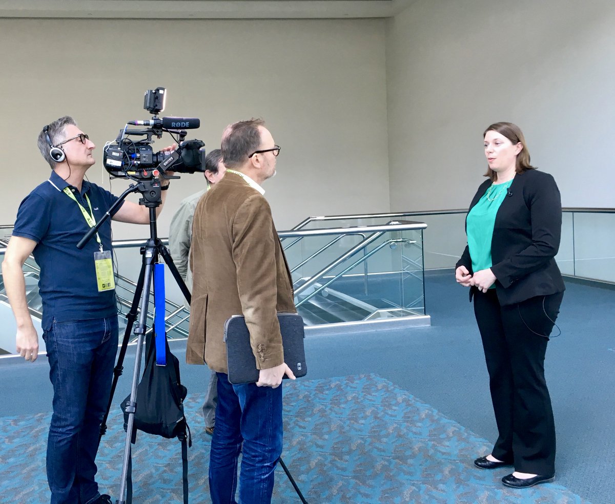 OSUCCC_James's tweet photo. Dr. Jennifer Woyach met with the media today to discuss our breakthrough #CLL treatment research ahead of her presentation tomorrow at @ASH_hematology's #AHS18 meeting. Learn more about her team's groundbreaking study: https://t.co/Q5UE3VSJxD https://t.co/c5kOVjFa2R