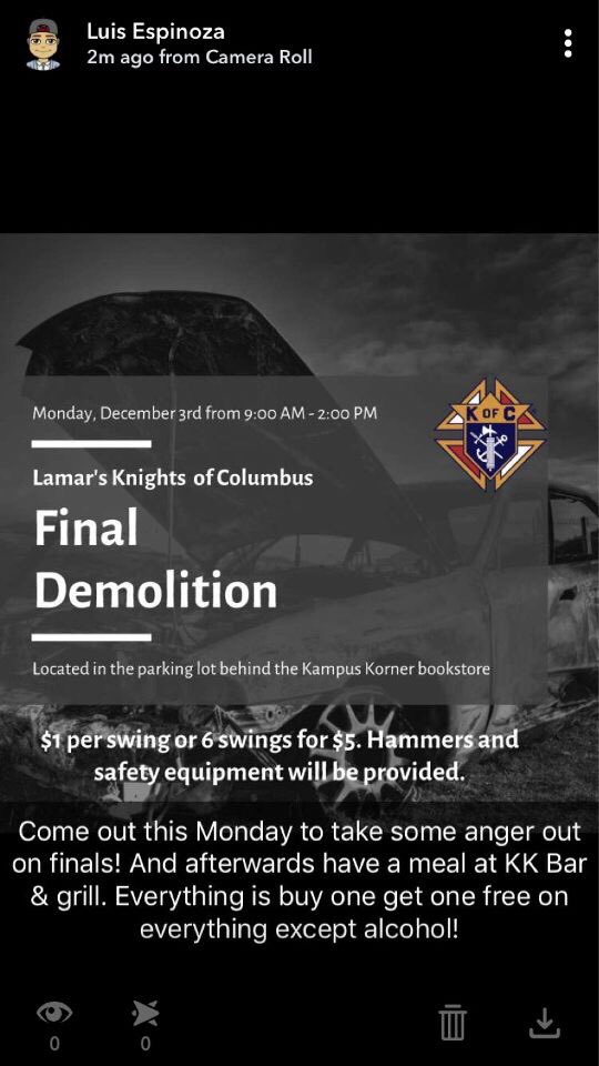 center_lamar's tweet photo. Hey y’all come out and support the Lamar knights of Columbus this Monday from 9-2 https://t.co/2FhW3SZrHo