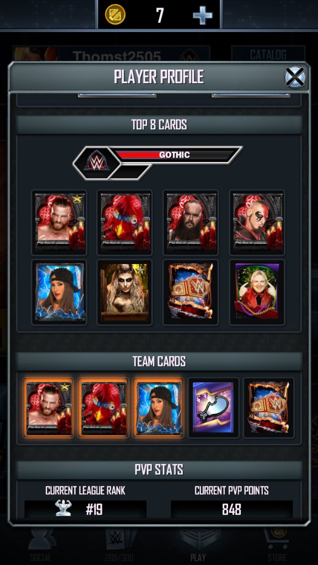 Balor_Club25's tweet photo. Looking for a Gothic ++ or Neon team I’m very active player who is ready to grind #WWESuperCard https://t.co/aKNfjhFobc