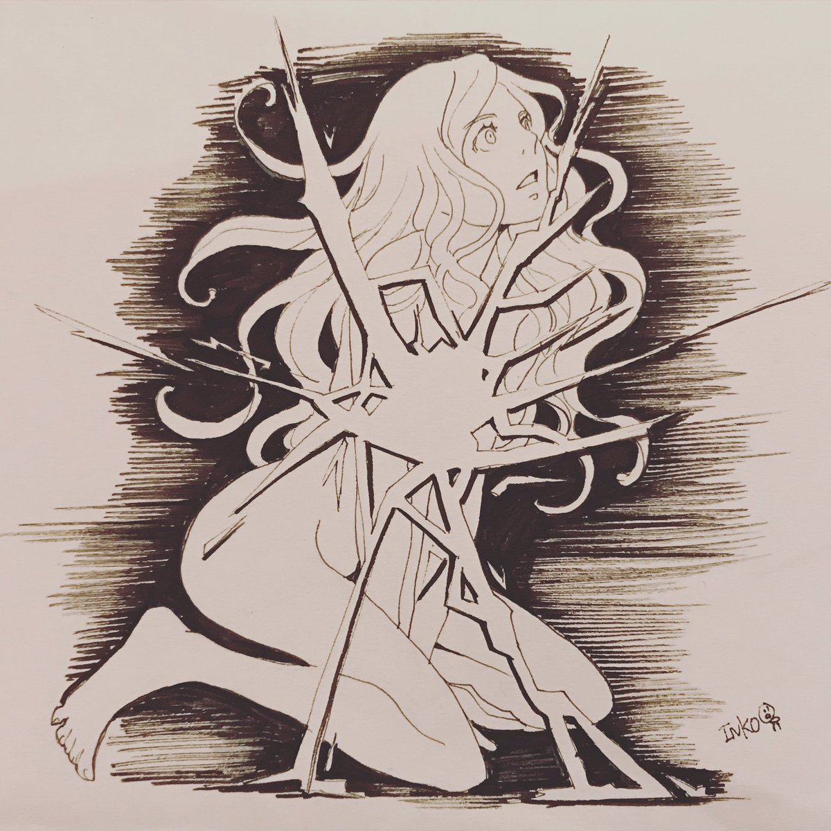 Inktober day 30 catch up: `Jolt'

#Inktober #inktober2018 #art #jolt 