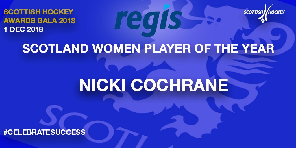ScottishHockey's tweet photo. A top class goalkeeper - the winner of the Scotland Women’s Player of the Year award, sponsored by @regisroofsupplies, is: Nicki Cochrane! 💪#CelebrateSuccess https://t.co/AqBaV8sxap