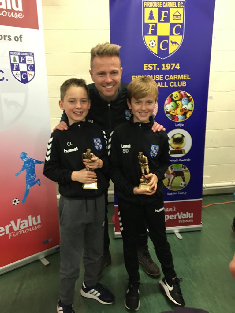 Well done to Orandinho for winning player of the year...so proud of him...pity he wore his brothers top! <a href="/NickyByrne/">Nicky Byrne</a> <a href="/Firhousecarmel/">Firhouse Carmel F.C.</a>