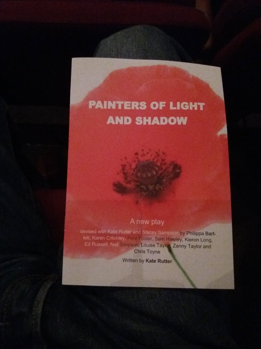 nimo81's tweet image. "Painters of Light and Shadow" a powerful play about a #Sheffield firm that enabled maimed and broken serviceman to recalibrate themselves through the medium of art. A must see. #arttherapy #WW1 #history @sheffielduni @SheffUni_Venues