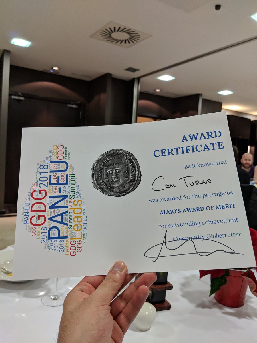 I won an #AlmoAward! 🙏 #GDGSummit